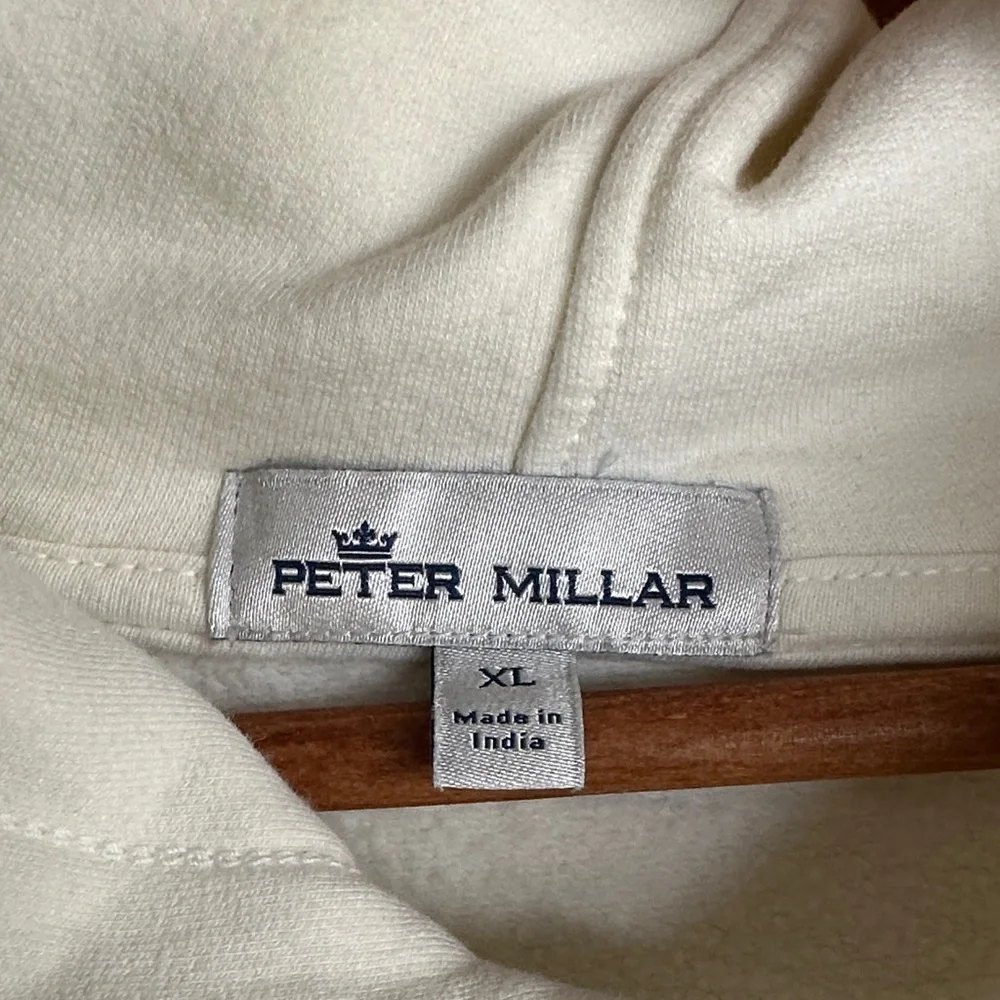 Peter Millar Cream Pullover Hoodie - Picture 2 of 5